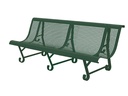 Banc de jardin en fer 3 pieds - trous carrés - longueur 200 cm