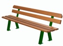 Banc extérieur - pieds doubles - bois exotique - longueur 195 cm