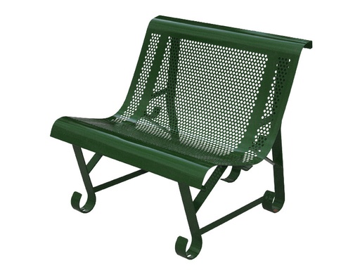 [11000] Fauteuil de jardin en fer - trous ronds - assise 36 cm